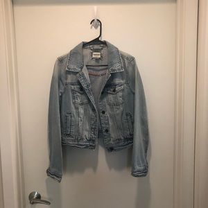 Distressed jean jacket